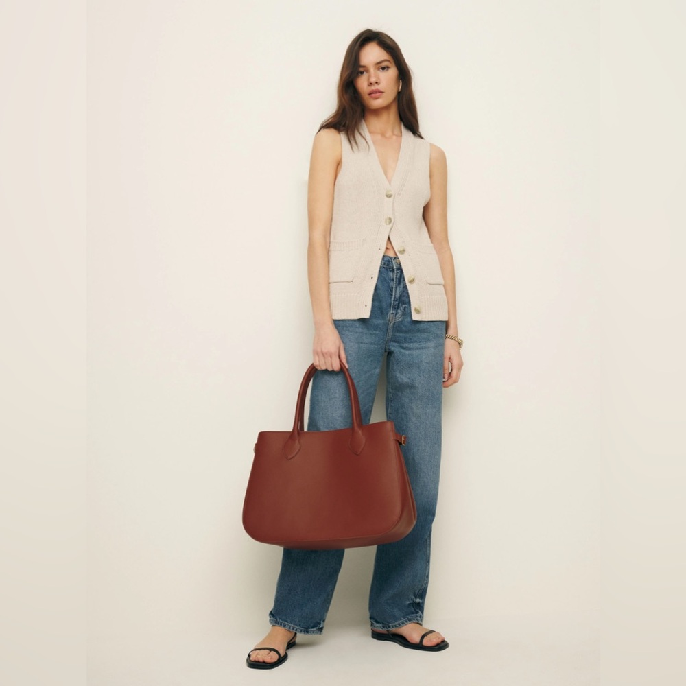 NWT Reformation oversized Patrizia Bag in whiskey